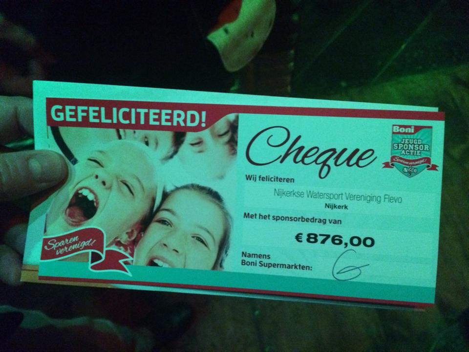 cheque van de Boni cheque van de Boni
