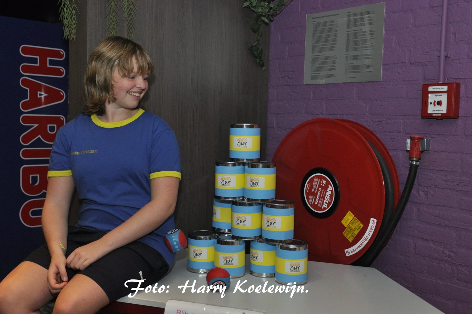 Blik gooien in de hal